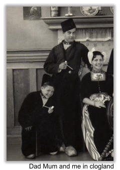 Dad Mum and me in clogland